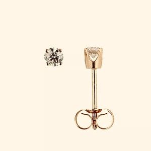 See Photos. Brand New. Pair dia studs .42 tw.